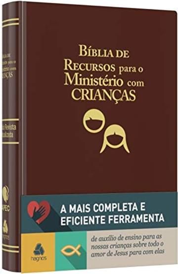 Livro Bíblia de recursos para o ministério com crianças - APEC - Luxo PU marrom: Ferramenta de auxílio de ensino para as nossas crianças sobre todo o amor de Jesus para com elas