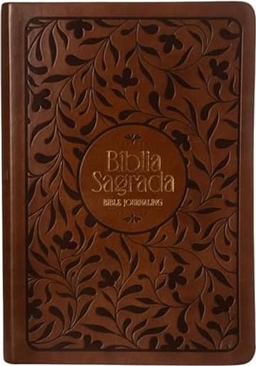 Imagem representativa de Bíblia NVI Bible Journaling, courosoft marrom com baixo relevo, com espaço para anotações, Leitura Perfeita, Falei com Amor: Bíblia Sagrada Nova Versão Internacional