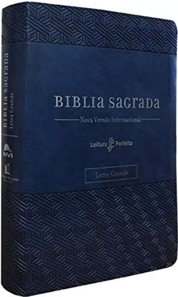 Imagem representativa de Bíblia NVI, Couro Soft, Azul, Letra Grande, Com Espaço para Anotações, Leitura Perfeita