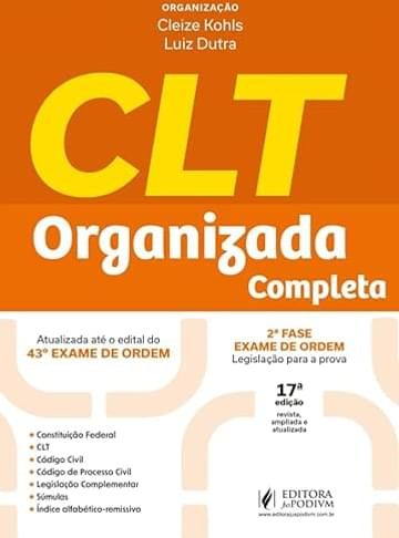 Imagem representativa de CLT Organizada - 43º Exame de Ordem - 17ª Edição (2025)