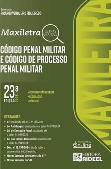 Imagem representativa de Código Penal Militar e Código de Processo Penal Militar - Maxiletra - 23ª Edição (2025)