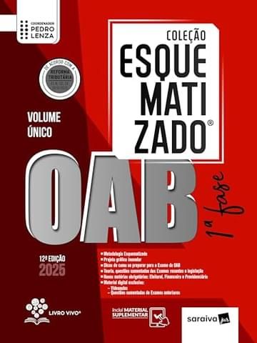 Imagem representativa de Coleção Esquematizado - Oab 1ª Fase - Volume Único - 12ª Edição 2025