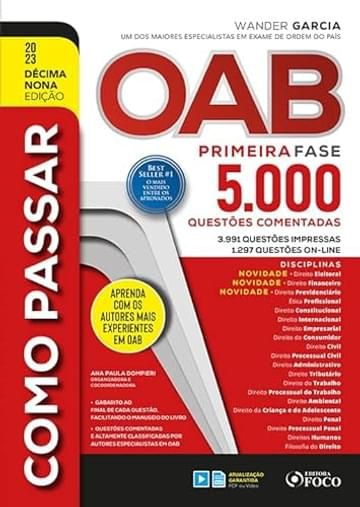 Imagem representativa de Como Passar na OAB - 1ª Fase - 5.000 Questões Comentadas - 19 ª Ed - 2023