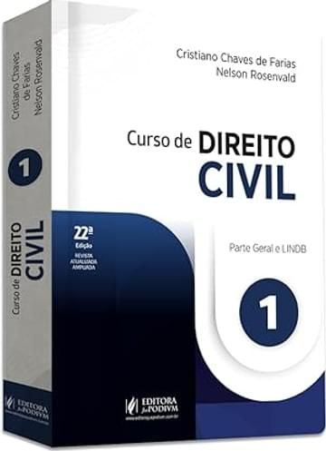 Imagem representativa de CURSO DE DIREITO CIVIL - V.1 - PARTE GERAL E LINDB (2024) (Volume 1)