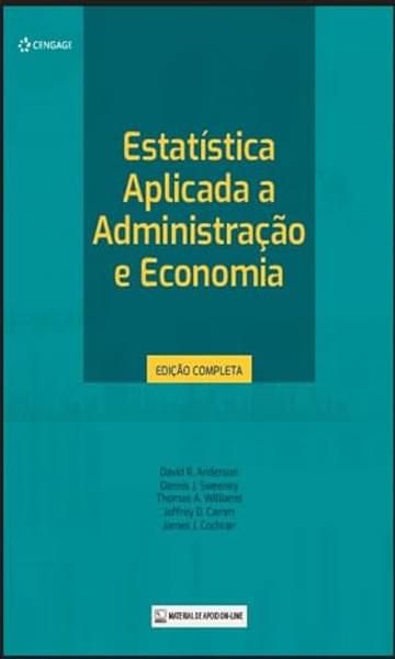 Imagem representativa de Estatística Aplicada a Administração e Economia