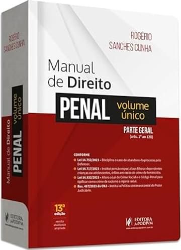 Imagem representativa de Manual de Direito Penal - Parte Geral - Volume único