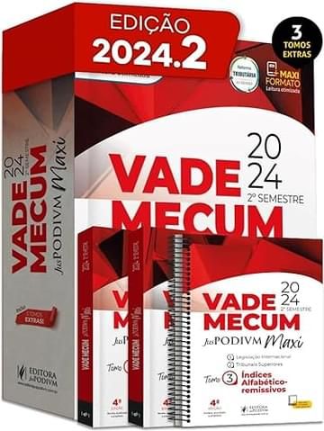 Imagem representativa de Vade Mecum JusPodivm Maxi 2024 - 2º Semestre - 4ª Edição (2024)