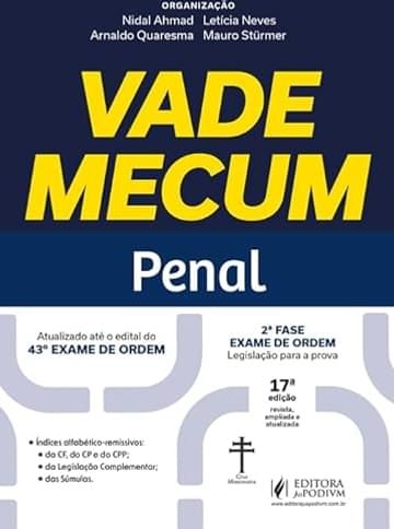 Imagem representativa de Vade Mecum Penal - 43º Exame de Ordem - 17ª Edição (2025)